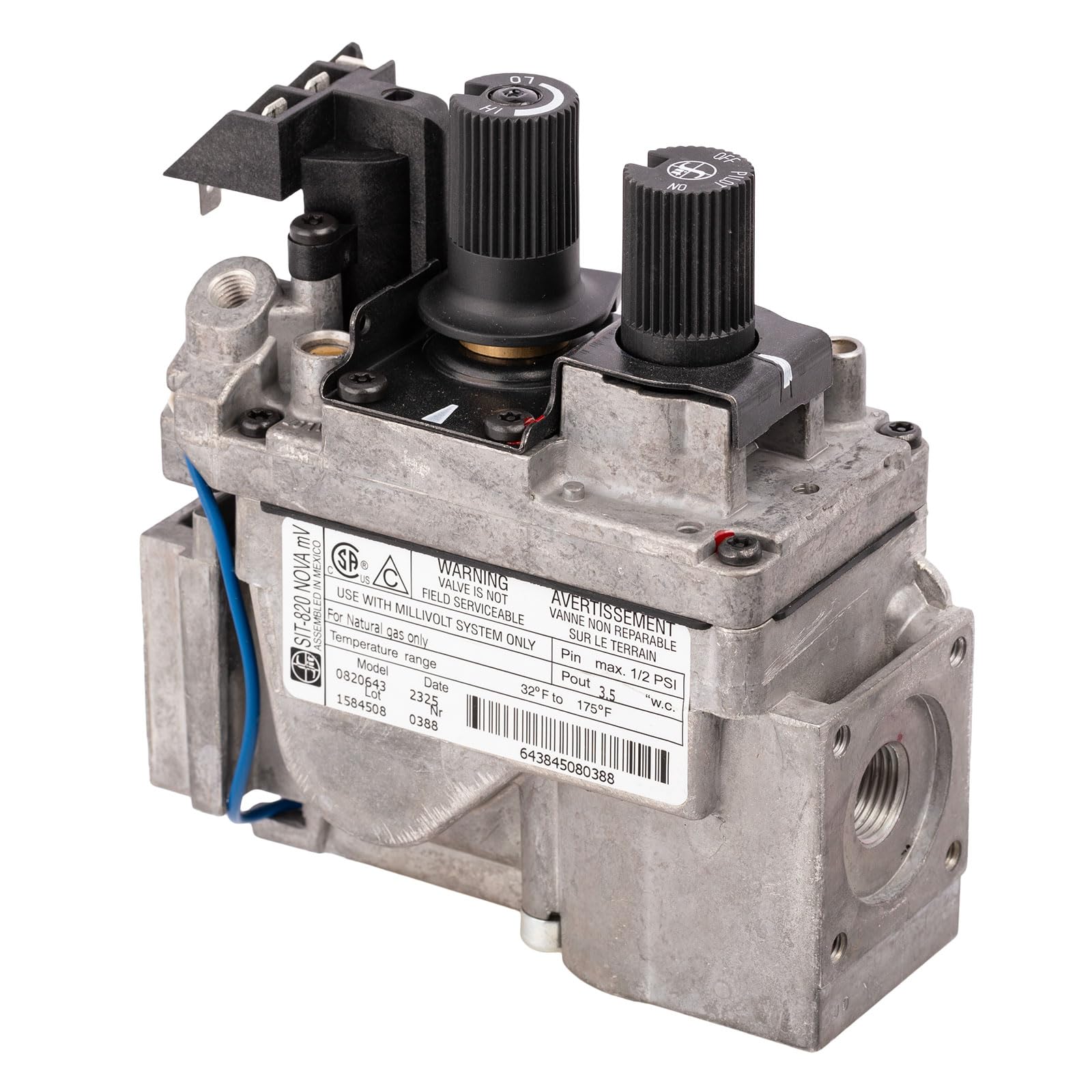 Amazon.com: 0820643 SIT 820 Nova mV Natural Gas Millivolt OEM